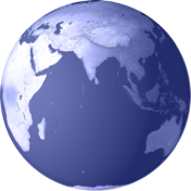 Africa, Asia & Australia globe